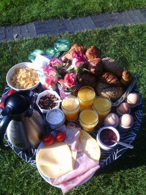 ontbijt op de camping